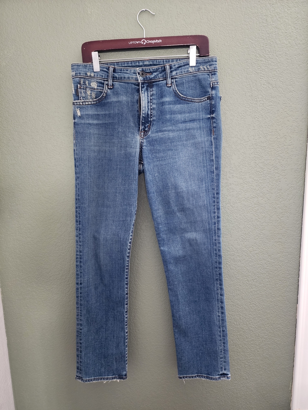 Helmut Lang Ankle Skinny Jeans Womens Size 31 Made in USA Medium Wash